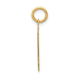 Small Satin Number 94 Charm Pendant in Real 14k Yellow Gold