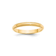 14k Yellow Gold Milgrain, Domed wedding band ring