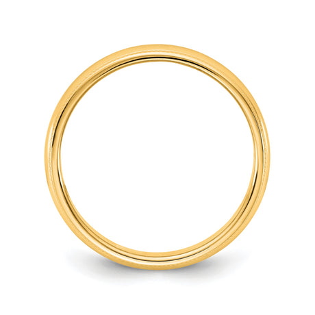 10k Yellow Gold Milgrain, Domed wedding band ring alternate angle