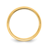 14k Yellow Gold Milgrain, Domed wedding band ring alternate angle