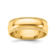 14k Yellow Gold Milgrain, Domed wedding band ring