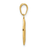 14k Yellow Gold Miraculous Medal Pendant with Red Enamel Featuring Virgin Mary and Prayer
