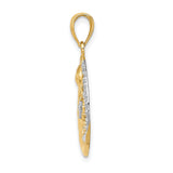 14k Multi-Tone Gold Celestial Pendant with Sun, Moon and Stars Design