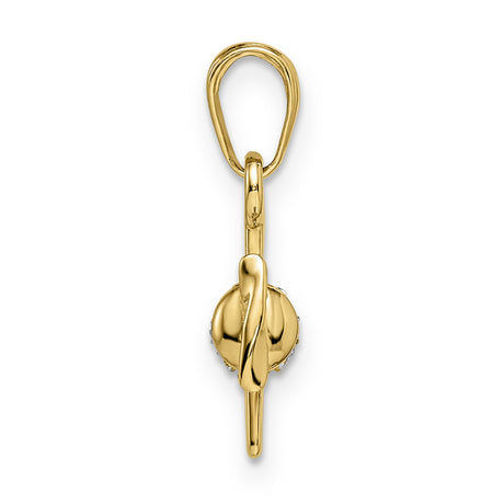 14k Multi-Tone Gold Biplane Pendant with Rhodium Accent, Vintage Airplane Charm for Men and Women