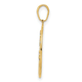 14k Multi-Tone Gold Tree of Life Pendant, Round Openwork with Diamond Cut Accents for Women