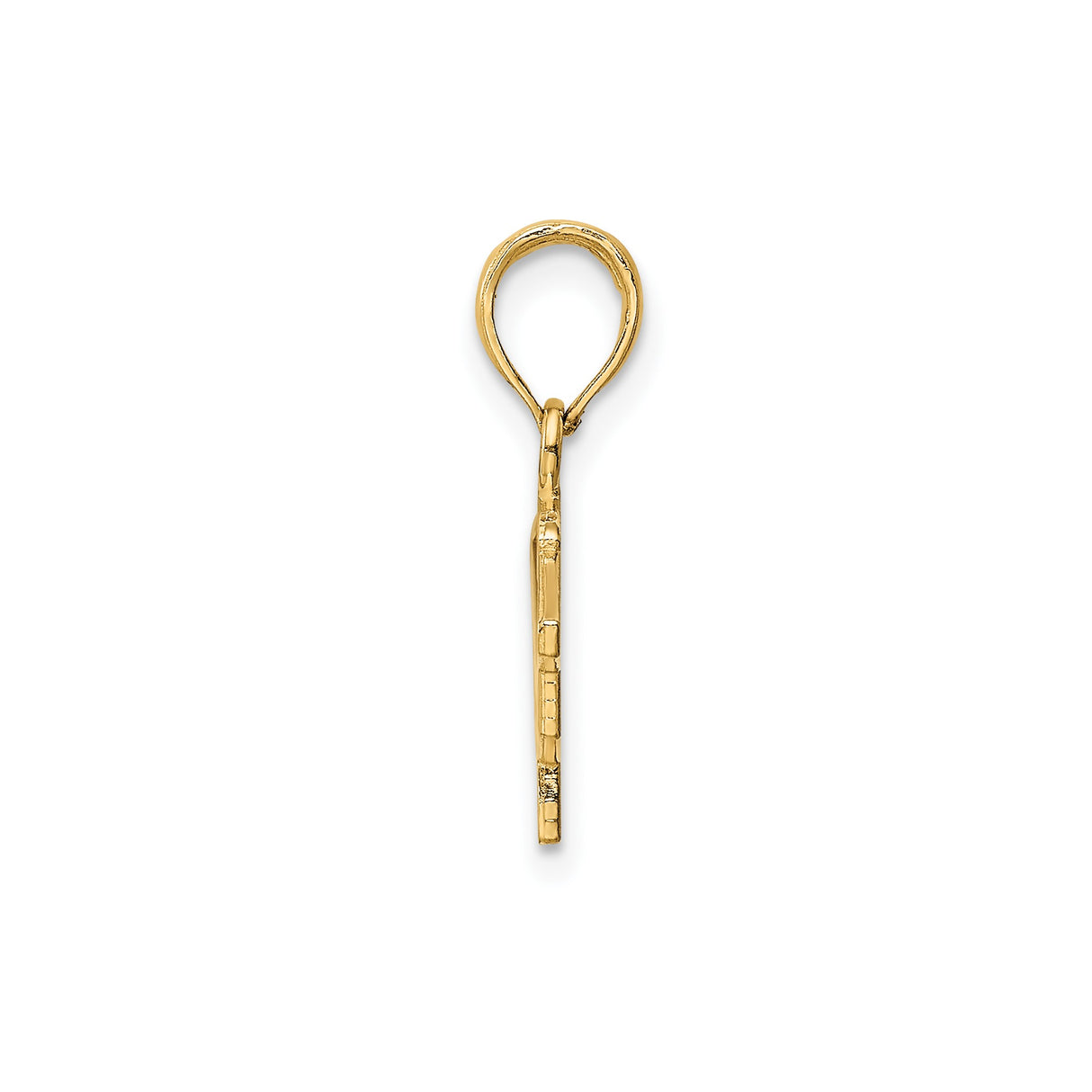 14k Yellow Gold Graduation Cap Pendant, Academic Symbol Charm for Women or Unisex