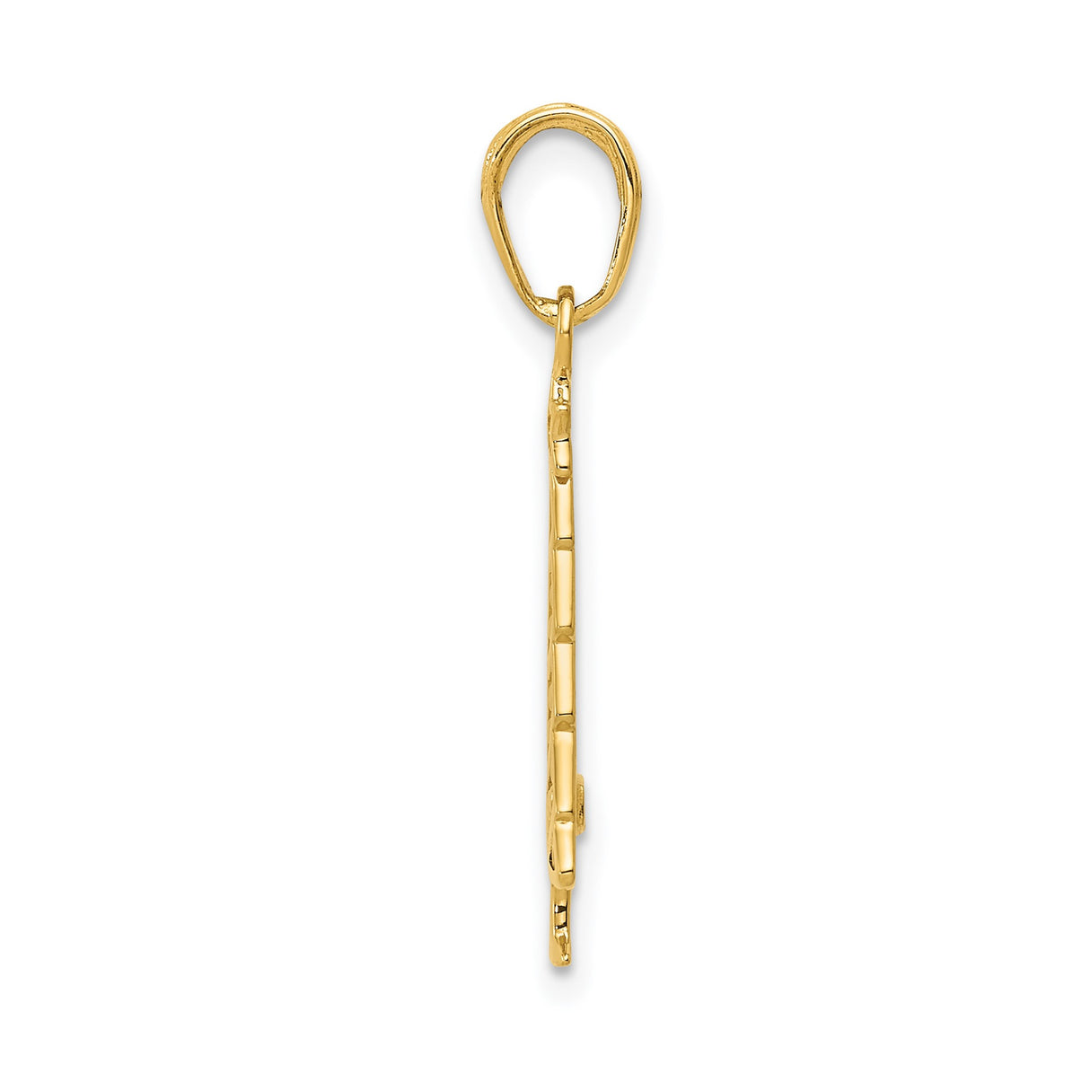 14k Yellow Gold Christmas Tree Pendant, Detailed Holiday Charm with Star, Festive Religious Design