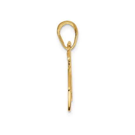 14k Yellow Gold Bicycle Pendant Charm, Road Bike Design for Cyclists and Outdoor Enthusiasts