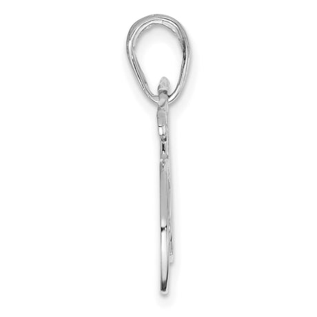 14k White Gold Bicycle Pendant, Road Bike Charm Symbolizing Movement and Freedom, Unisex Jewelry