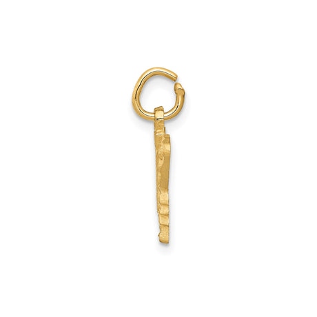 14k Yellow Gold Butterfly Pendant with Intricate Filigree Detailing