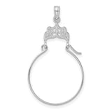 14k White Gold Earring Jackets with Ornate Filigree and Scalloped Vintage Design for Women