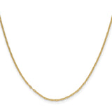 14K Yellow Gold 1.5 mm Polished Chain Necklace