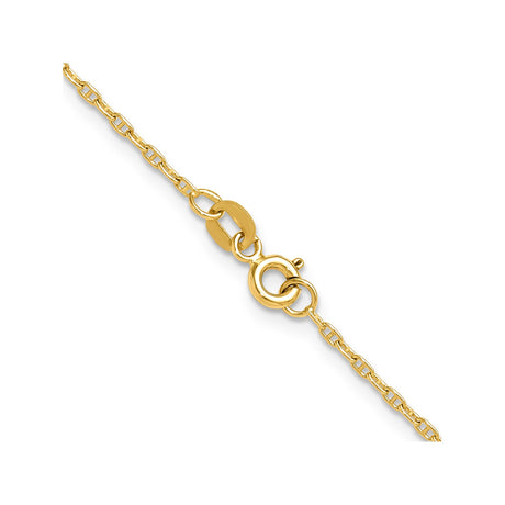 14K Yellow Gold 1.5 mm Polished Chain Necklace alternate angle