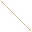 14K Yellow Gold 1.5 mm Polished Chain Anklet