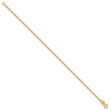 14K Yellow Gold 1.8 mm Polished Chain Anklet