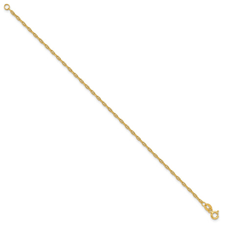 14K Yellow Gold 1.8 mm Polished Chain Bracelet