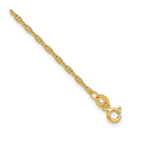 14K Yellow Gold 1.8 mm Polished Chain Bracelet alternate angle