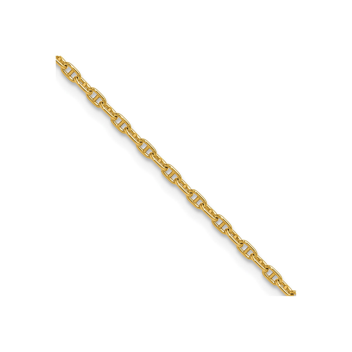 14K Yellow Gold 1.8 mm Polished Chain Necklace detail view