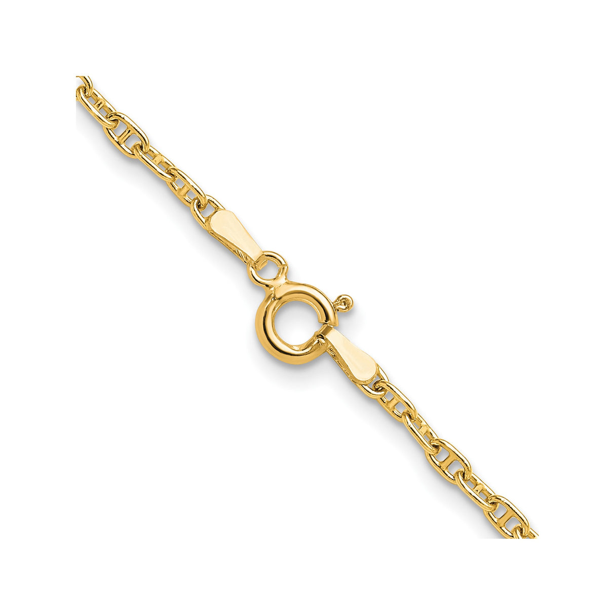 14K Yellow Gold 2.35 mm Polished Chain Necklace alternate angle