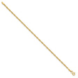 14K Yellow Gold 2.35 mm Polished Chain Bracelet