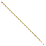 14K Yellow Gold 2.35 mm Polished Chain Bracelet