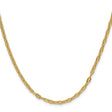 14K Yellow Gold 3 mm Polished Chain Necklace