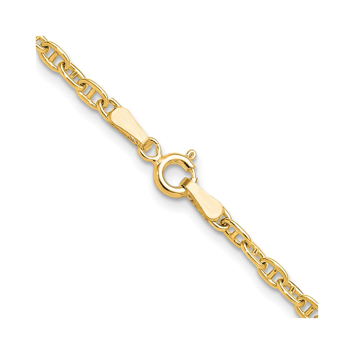 14K Yellow Gold 3 mm Polished Chain Necklace alternate angle
