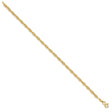 14K Yellow Gold 3 mm Polished Chain Bracelet