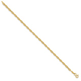 14K Yellow Gold 3 mm Polished Chain Bracelet