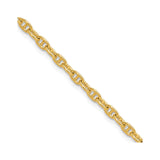 14K Yellow Gold 3 mm Polished Chain Necklace detail view