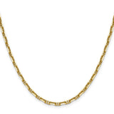 14K Yellow Gold 3.3 mm Polished Chain Necklace