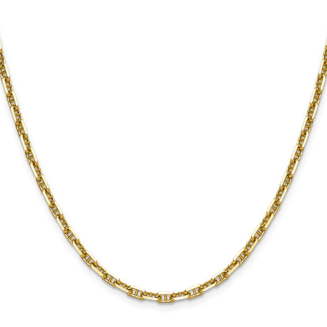 14K Yellow Gold 3.3 mm Polished Chain Necklace