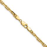 14K Yellow Gold 3.9 mm Polished Chain Necklace alternate angle
