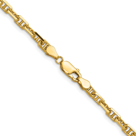 14K Yellow Gold 3.9 mm Polished Chain Necklace alternate angle