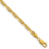 14K Yellow Gold 3.9 mm Polished Chain Necklace detail view