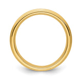 14k Yellow Gold Milgrain, Comfort Fit wedding band ring alternate angle