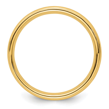 10k Yellow Gold Milgrain, Comfort Fit wedding band ring alternate angle