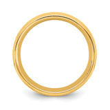 10k Yellow Gold Milgrain, Comfort Fit wedding band ring alternate angle