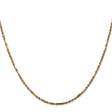 14K Yellow Gold 1.8 mm Rope Chain Necklace, Polished