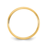 10k Yellow Gold Milgrain, Lightweight wedding band ring alternate angle