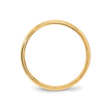 14k Yellow Gold Milgrain, Lightweight wedding band ring alternate angle