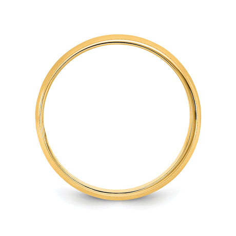 10k Yellow Gold Milgrain, Lightweight wedding band ring alternate angle