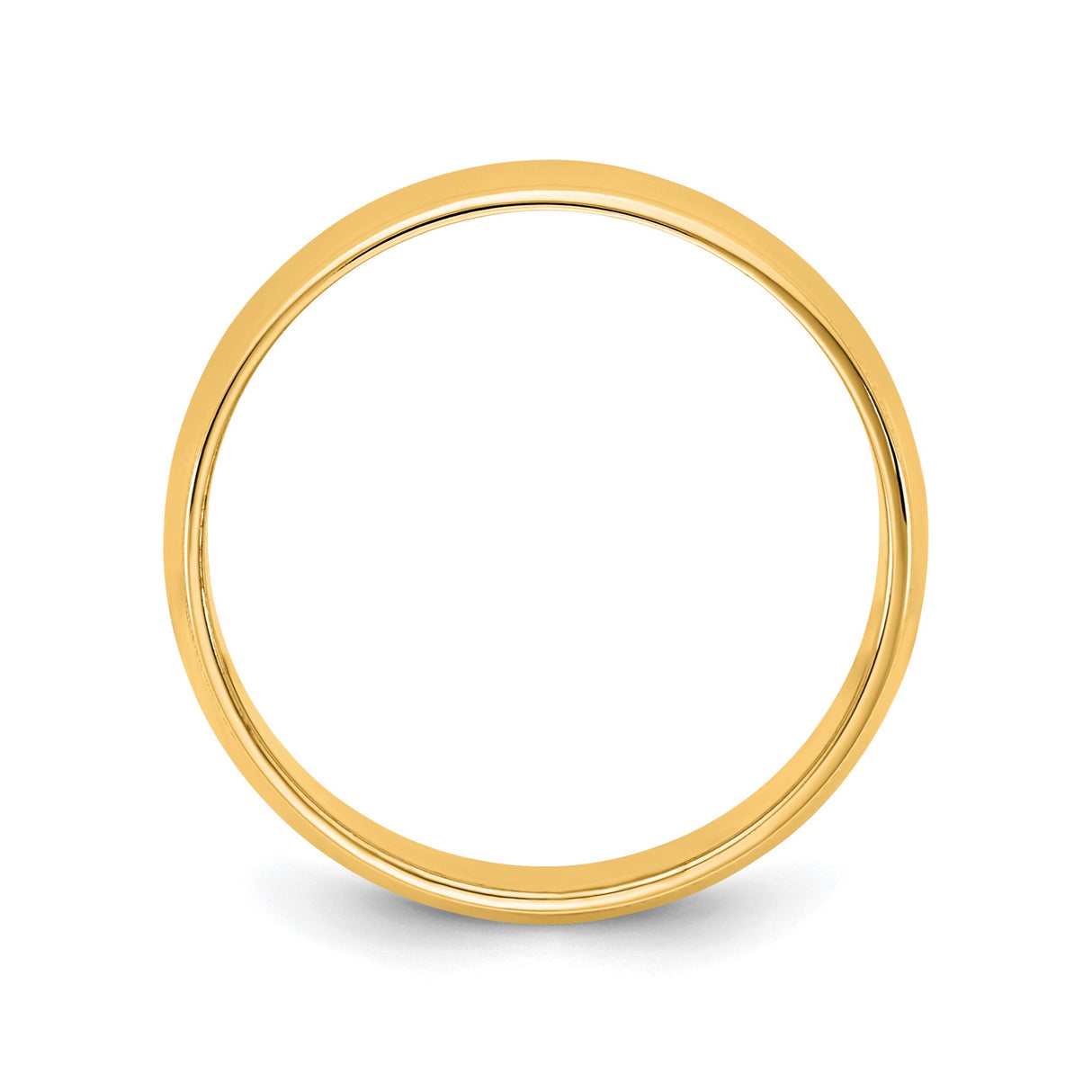 14k Yellow Gold Milgrain, Lightweight wedding band ring alternate angle