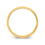 14k Yellow Gold Milgrain, Lightweight wedding band ring alternate angle