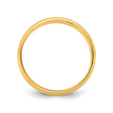 10k Yellow Gold Milgrain, Lightweight wedding band ring alternate angle