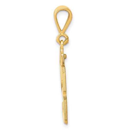 14k Yellow Gold Number 23 Pendant, Bold Sport-Inspired Charm for Men and Women