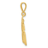 14k Yellow Gold Number 86 Pendant, Bold Athletic Font, Unisex Sports Charm