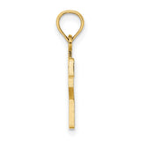 14k Yellow Gold Hebrew Letter Bet Pendant, Jewish Faith Symbol for Women or Unisex Wear