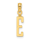14k Yellow Gold Number 3 Pendant Charm, Block Style Arabic Numeral, Unisex Jewelry
