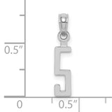 14k White Gold Chai Pendant with Hebrew Life Symbol, Jewish Faith Charm